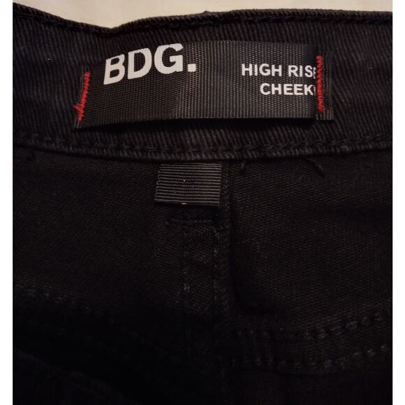 BDG Women’s Studded Denim Shorts Y2K High Rise Cheeky Cut Off Punk Rock SZ XS/S - Picture 5 of 8